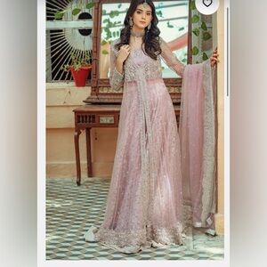 Jeroche Fashion House Pink/ lavender Lengha Dress/ Pakistani Formal Bridal Dress